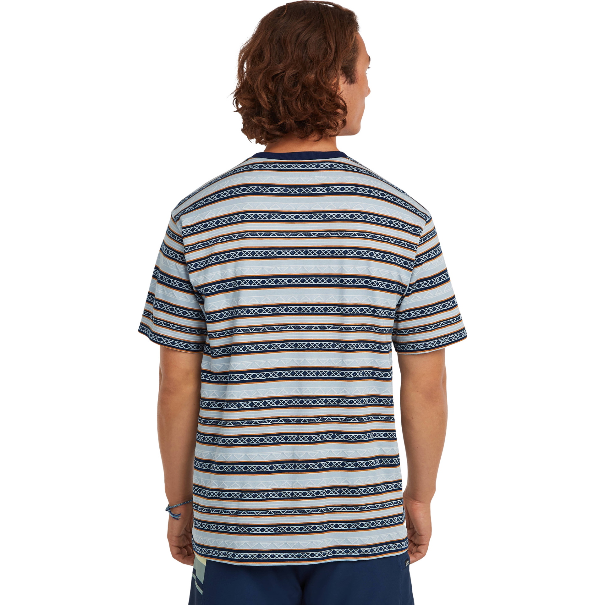 2026 O'Neill Herre O'riginals Jacquard Streg T-shirt 2850343 - Blue Originals Hstripe